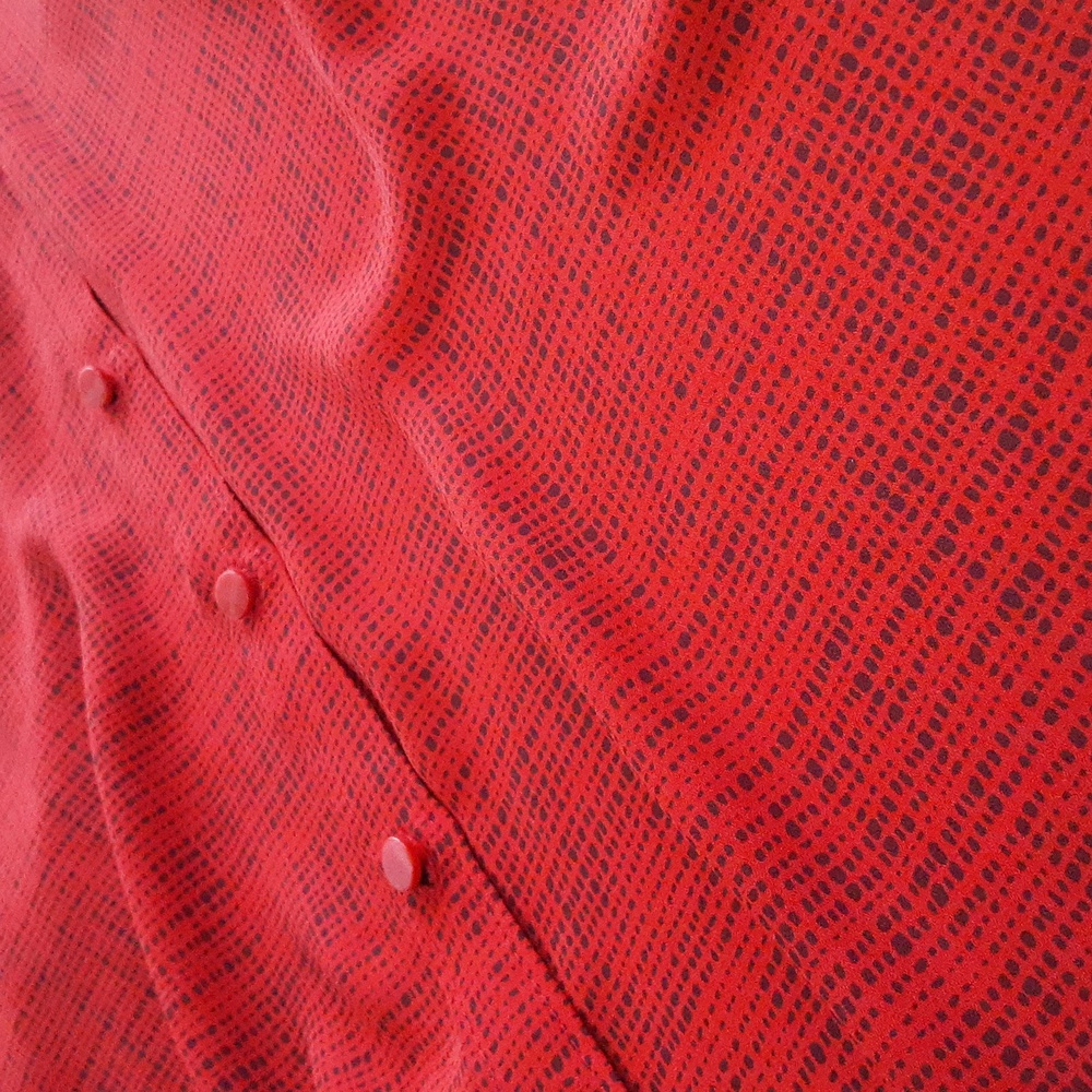 Red Long Sleeve Blouse - Picture 6 of 6
